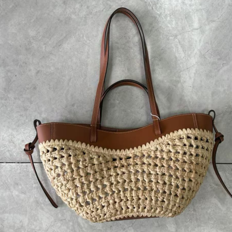 ブランド中空織ビーチバッグニッチファッションショルダー脇の下 - Crochet Bag Raffia のレビューと価格