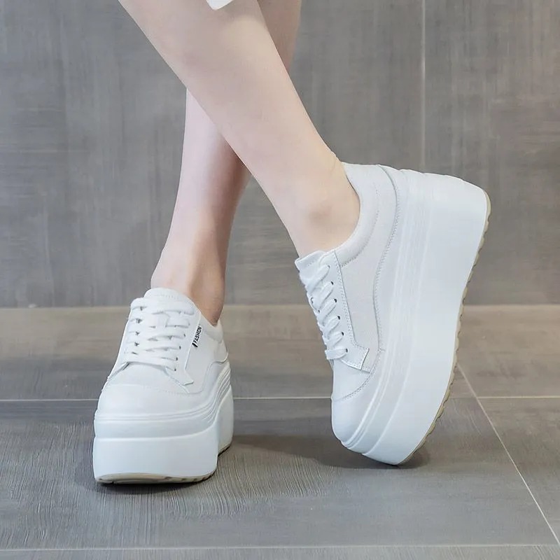 女性用本革スニーカー,プラットフォームシューズ,隠しヒール, - Wedge Espadrille Women のレビューと価格