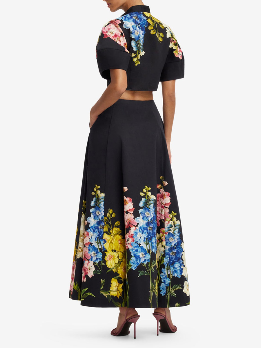 VGH エレガントな花柄プリントのツーピースセット（女性用） - Midi Skirt Floral のレビューと価格